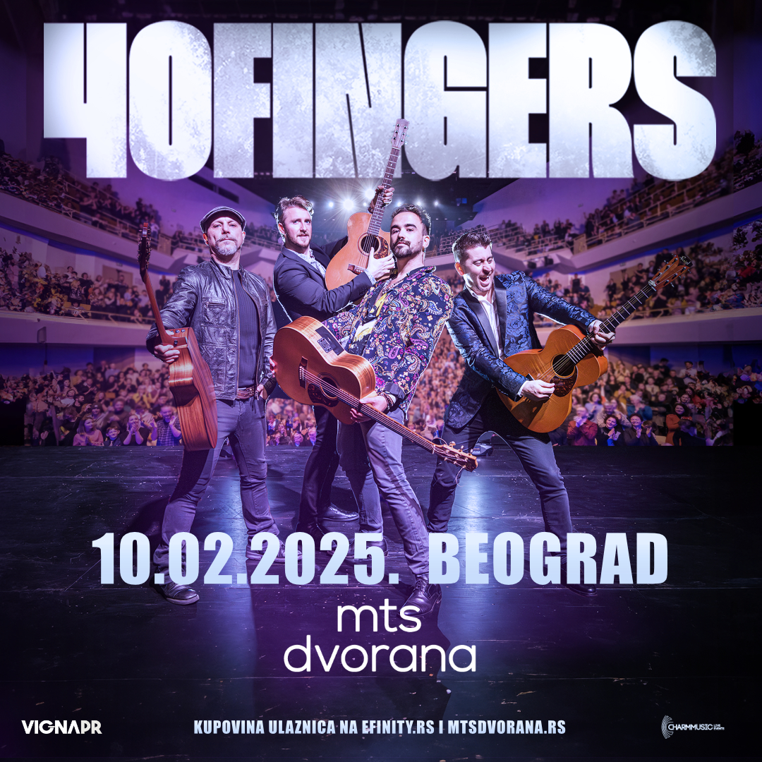 40 prstiju za vaše uši: Gitarski spektakl koji će vas oduševiti 1 40 Fingers 10.02.2025. MTS Dvorana